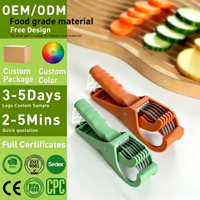 OEM ODM Petits Gadgets de Cuisine, Coupe-Fruits et Légumes en Acier Inoxydable, Trancheuse à Bananes en ABS pour Usage Domestique, Trancheuse à Jambon de Qualité Alimentaire