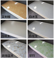 Les panneaux de mur de luxe de marbre brillants élevés faciles installent le mur UV flexible de feuille de PVC pour des villas ignifugent imperméable