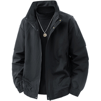 Veste pour homme à col montant, doublée polaire épaisse, zippée et à boutons-pression, style workwear décontracté, coupe ample, pour automne-hiver