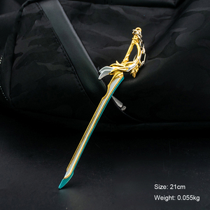 Wolf's End <span class=keywords><strong>Game</strong></span> Original <span class=keywords><strong>God</strong></span> Weapon Porte-clés en alliage métallique Couteau Porte-clés personnalisé - Product Image 5