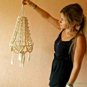 Oferta Especial: Lámpara Colgante de Techo Estilo Rústico Antiguo, Tejida con Cuentas, 100% Algodón, Peso Medio, Vietnam - Product Image 5