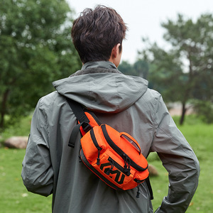 Masavi – sac de poitrine en Nylon imperméable pour hommes, sac à bandoulière pour Sports de plein air, Orange, noir, marron, couleur unie, été 2024 - Product Image 1