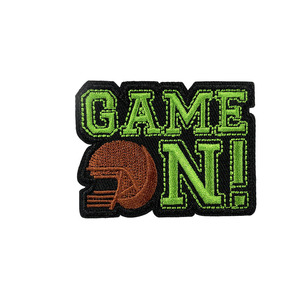 Machine Embroidery Game Day Patches Iron on I LOVE Football Team Patch for Hat Decoration - Product Image 3