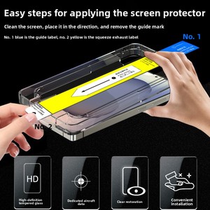 Pellicola Protettiva Antipolvere Facile da Installare per <span class=keywords><strong>Samsung</strong></span> <span class=keywords><strong>Galaxy</strong></span> S26 Ultra S25 Plus S24 S23, Allineamento Automatico, Vetro Temperato - Product Image 3