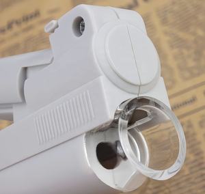 पोर्टेबल उच्च आवर्धन 100x हैंडहेल्ड ऑप्टिकल माइक्रोस्कोप दोहरी ट्यूब एलईडी लाइट ऑप्टिकल ग्लास ज़ूम चश्मा मैग्निफायर - Product Image 5