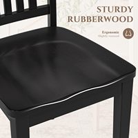 Ensemble de chaises de salle à manger modernes en bois avec dossier, durables et écologiques, 2 pièces pour hôtels et salles à manger domestiques