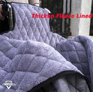 Couverture chauffante d'hiver pour <span class=keywords><strong>fauteuil</strong></span> <span class=keywords><strong>roulant</strong></span>, couvre-jambes douillet en polaire coupe-vent avec fermeture éclair pour réchauffer les jambes et le bas du corps des personnes âgées - Product Image 5