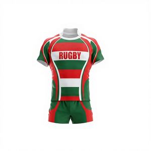 Uniforme de Rugby Personalizado |   Pantalones Cortos Deportivos de Poliéster Transpirable con Estampado Digital |   Uniforme Escolar Antibacteriano de Secado Rápido para Clubes y Equipos - Product Image 1