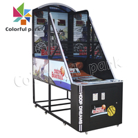Colorfulpark Machine de jeu d'arcade de basketball pliable à monnayeur