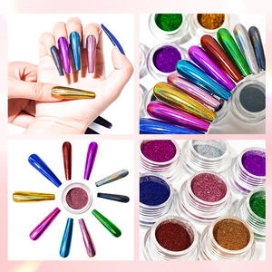Profesyonel tırnak malzemeleri krom tırnak tozu lazer ayna <span class=keywords><strong>Glitter</strong></span> Flake Pigment tırnak sanat için - Product Image 4