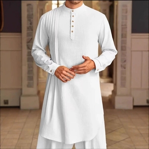 2025 nouveau moyen-orient <span class=keywords><strong>arabe</strong></span> décontracté mode ample Simple bouton <span class=keywords><strong>chemise</strong></span> hommes Robe musulmane - Product Image 1