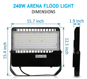 ไฟสนาม LED 31200Lm 1500W เทียบเท่าหลอดสปอตไลท์ 5000K โคมไฟสนามกลางแจ้ง 240W ไฟสปอร์ตฟลัดไลท์ IP65 - Product Image 5