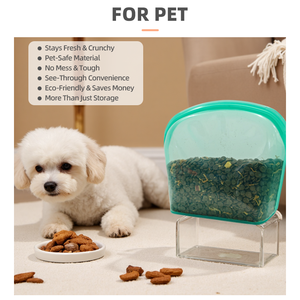 100% sacs Ziploc réutilisables de qualité supérieure étanches pour <span class=keywords><strong>le</strong></span> congélateur en silicone et la <span class=keywords><strong>pochette</strong></span> de stockage des aliments au micro-ondes - Product Image 3