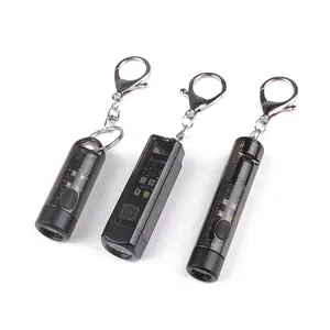 Whistle color Flashlight Keychain Light 200 Lumens Handheld Portable Super Bright TYPE-C Charging Port Emergency Work Camping