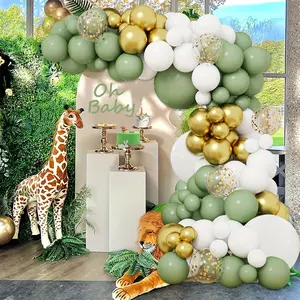 Pronto in stock Avocado verde palloncino ghirlanda Kit arco paillettes palloncino per compleanno Baby Shower festa nuziale cerimonia di laurea