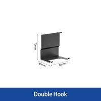 Étagère de rangement murale en alliage d'aluminium Unihopper pour cuisine avec porte-couteaux, crochets pour ustensiles et support de suspension