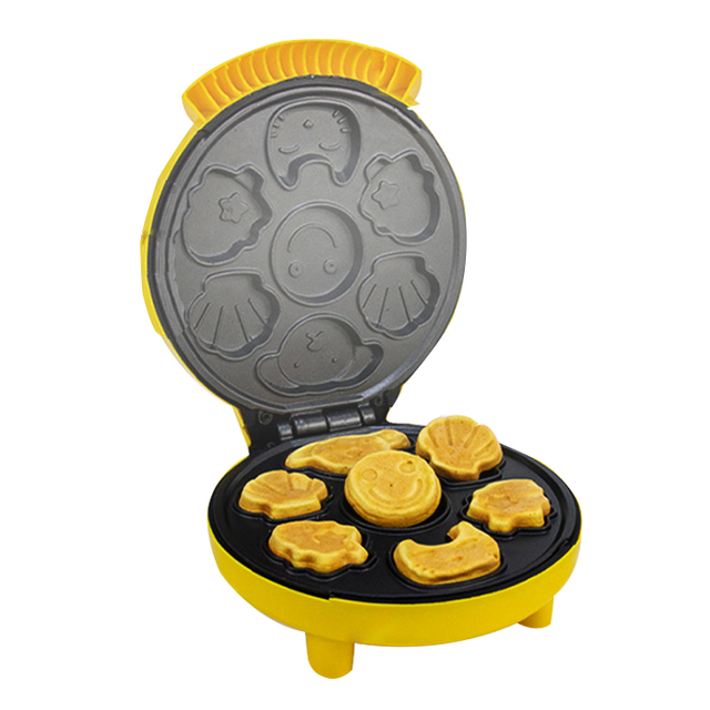 Hot Sale Mini Electric Pan Cake Maker Cartoon Bread Machine Double-sided Breakfast Household