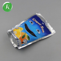 Groothandel op maat gemaakte aluminiumfolie stand-up pouch met logo voor fruit sap, dranken, frisdrank, sachet, water, vloeibare verpakkingen
