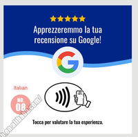Carte NFC programmable en acrylique avec code QR intelligent, adhésive, pour menu, NTAG213 215 216, personnalisée, pour avis Google, style italien