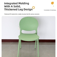 Chaise à dossier empilable en plastique épaissi, style moderne et minimaliste, pour extérieur, stands alimentaires, marchés nocturnes, barbecue, mobilier domestique