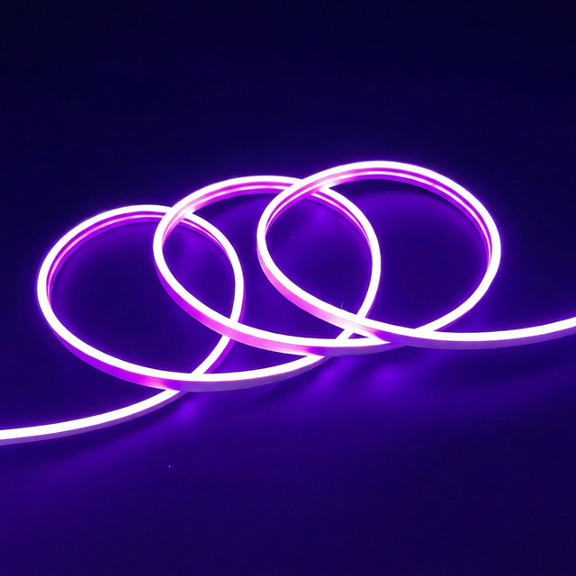 Coral purple LED Neon Strip 24V 8mm Flex Light for Girl‘s Room Nail Salon Instagram Wall Birthday Decor