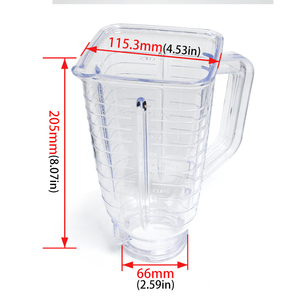 Jarra de <span class=keywords><strong>Licuadora</strong></span> de Plástico de 1.25L / Jarra de <span class=keywords><strong>Licuadora</strong></span> Cuadrada, <span class=keywords><strong>Vaso</strong></span> para <span class=keywords><strong>Licuadora</strong></span> <span class=keywords><strong>Oster</strong></span> 4655, Jarra de Vidrio para <span class=keywords><strong>Licuadora</strong></span> y Exprimidor, <span class=keywords><strong>Base</strong></span> con Tapa - Product Image 2