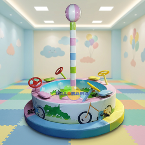 Tocadiscos mecánico de juego suave para bicicleta giratoria de Color personalizado para niños, parque infantil interior - Product Image 3