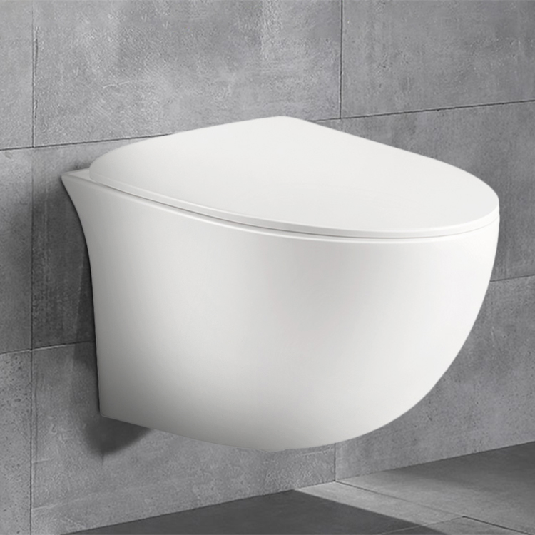 Белый цвет, без оправы, уборка, настенный унитаз, скрытый резервуар, Керамический Настенный Туалет для продажи