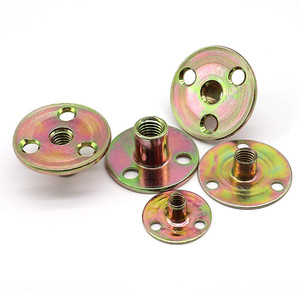 <span class=keywords><strong>น็อต</strong></span>ตีเหล็กกล้าคาร์บอนชุบสังกะสี M6 M8 M10 M12 แบบมีรูสำหรับยึด 3 รู ฐานกลม แบบขันเกลียว <span class=keywords><strong>น็อต</strong></span>ตีสำหรับโต๊ะ - Product Image 1