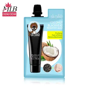 Beauty products bamboo activated charcoal black peel off facial mask pure skin coconut blackhead peeling mask