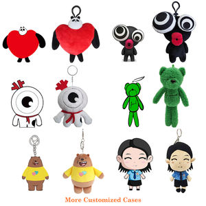 UYEAH سلسلة مفاتيح صغيرة مخصصة من القطن والبوب هامستر مع حيوان جميل سلسلة مفاتيح دمية من القطيفة الناعمة - Product Image 4