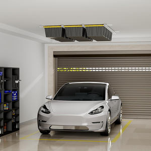 JH-Mech 사용하기 쉬운 토트 슬라이드 스토리지 시스템 랙 조정 가능한 헤비 듀티 스틸 차고 오버 헤드 스토리지 랙 천장 구성 - Product Image 5