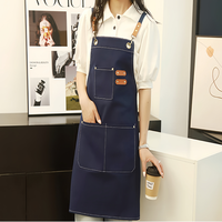 Tablier De celemek Salon dapur koki, celemek Barista Bbq Bar penata rambut, celemek dapur untuk wanita Restoran