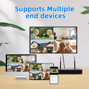 8pcs ai camera phát hiện con người, màu sắc tầm nhìn ban đêm, <span class=keywords><strong>bluetooth</strong></span> ghép nối NVR Kit 8MP 8CH dual-band hệ thống camera quan sát không dây - Product Image 4