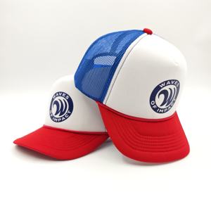 Gorras Trucker de Malla de 5 Paneles con Estampado Puff Personalizado de Alta Calidad, Gorra Ajustable con Cierre a Presión de Espuma, Diseño a Rayas, Venta al por Mayor, Unisex - Product Image 4