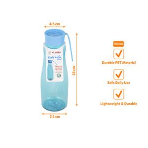 700ml PP Plastic Reusable Lightweight Travel Water Bottle with Twist Lock Lid BPA Free Waterproof & Dishwasher Safe - Product Image 2