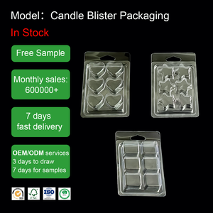 บรรจุภัณฑ์พลาสติกแบบฝาพับใส CPET รีไซเคิลได้ ได้รับการรับรองมาตรฐาน ISO พร้อมโลโก้สั่งทำ สำหรับเทียนหอมและกล่องเทียนพร้อมสติกเกอร์ - Product Image 1