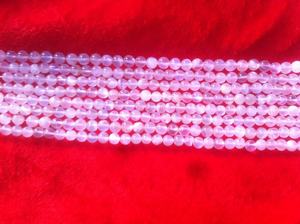 Cuentas redondas lisas de piedra lunar - Product Image 5