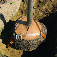 Kit d'ancrage de racine, Ancrage à bec de canard avec tige de fixation et sangle à cliquet pour la stabilisation des arbres, des palmiers et des aménagements paysagers
