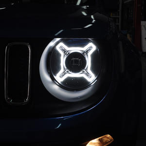 ชุดไฟหน้ารถยนต์สำหรับ Jeep Renegade ปี 2015-2019 อัพเกรดใหม่ <span class=keywords><strong>ไฟ</strong></span>หน้า LED โปรเจคเตอร์เลนส์คุณภาพสูง อุปกรณ์เสริม - Product Image 3