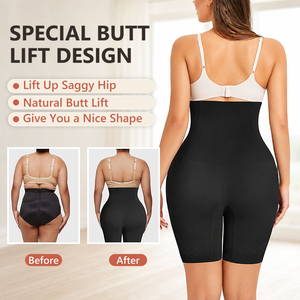 Al por mayor Shorts Moldeadores de Cintura Alta para Mujer, Sin Costuras, con Control de Abdomen, Levanta Glúteos, Reductores, Transpirables y Elásticos - Product Image 2