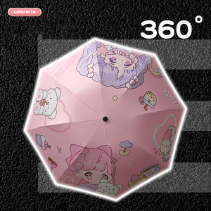 Manual Open Parapluie Reflective <b>Strip</b> Safety Kids Cartoon Cute Compact Portable UV Protective Custom Folding Umbrella With Logo - Product Image 3