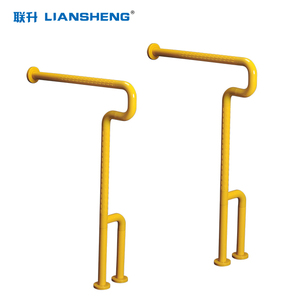 Chất lượng cao treo tường lan can cho trong nhà <span class=keywords><strong>Nylon</strong></span> thép không gỉ cong sàn lan can trong nhà phòng tắm an toàn lấy thanh - Product Image 3