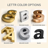 Lettres en métal 3D personnalisées, rétroéclairées par LED, pour enseignes de magasin, lettres en acier inoxydable doré, pour entreprises automobiles, hôpitaux
