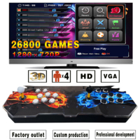 Console de jeu d'arcade anglaise personnalisée avec joystick double-poussoir, vente en gros du fabricant, Pandora Arcade Box 26800 en 1 Classique