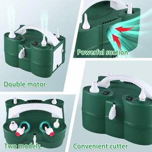 ชุดอุปกรณ์ตกแต่งงานปาร์ตี้อเนกประสงค์แบบปรับแต่งได้ เครื่องเป่าลูกโป่งแบบสองหัวฉีด ปั๊มลมไฟฟ้า ชุดทำซุ้มลูกโป่ง 100V 600W เครื่องเติมลม - Product Image 3