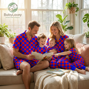 Babylovey Livraison Rapide Pyjamas Personnalisés OEM en Viscose de Bambou pour la Famille – Style Maman et Moi de Qualité Supérieure - Product Image 6