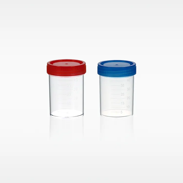 Recipiente de urina de plástico descartável estéril, copo de teste de urina