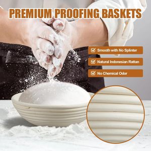 Panier <span class=keywords><strong>de</strong></span> levage en rotin avec doublure, fait main, pour pain au levain, panier à pain en osier - Product Image 3