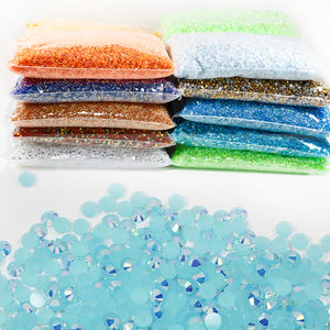 أحجار الراين متعددة الألوان غير ساخنة مسطحة القاع راتنج جيلي أب كريستال للبيع بالجملة عبوة صغيرة 2-6 صانعة-2 حقائب - Product Image 5